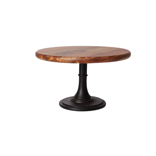 Wooden Dessert Cake Stand with Solid Tray