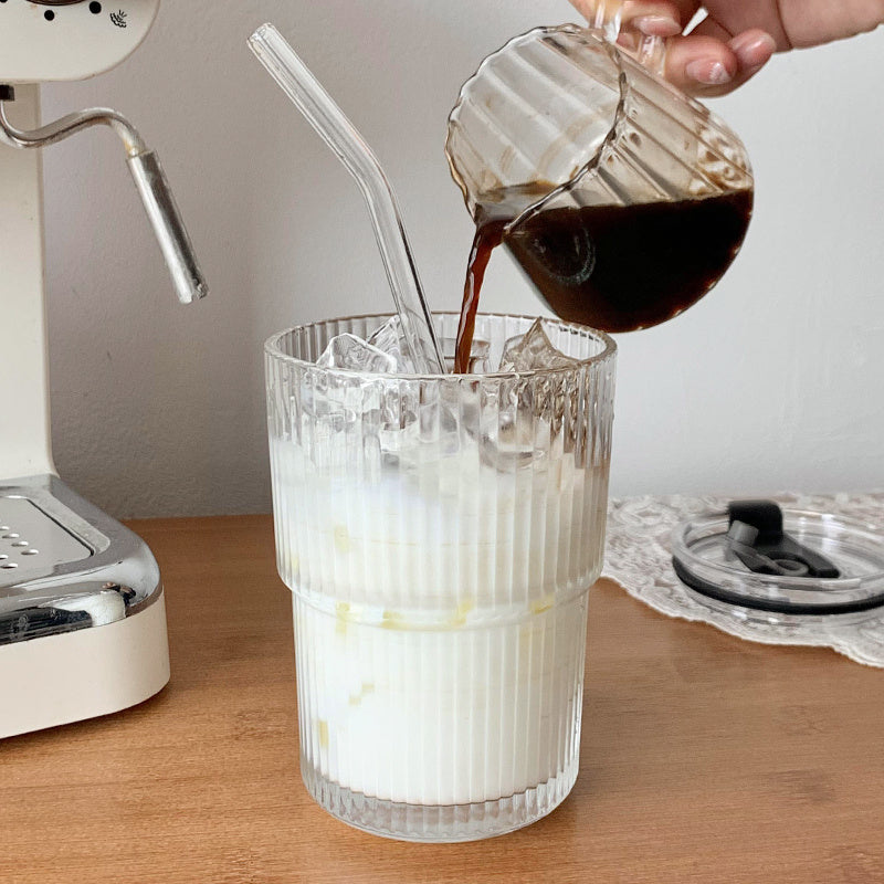 
                      
                        Wind Stripe Glass Coffee Mug With Lid & Straw
                      
                    