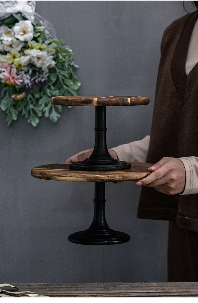 
                      
                        Wooden Dessert Cake Stand with Solid Tray
                      
                    