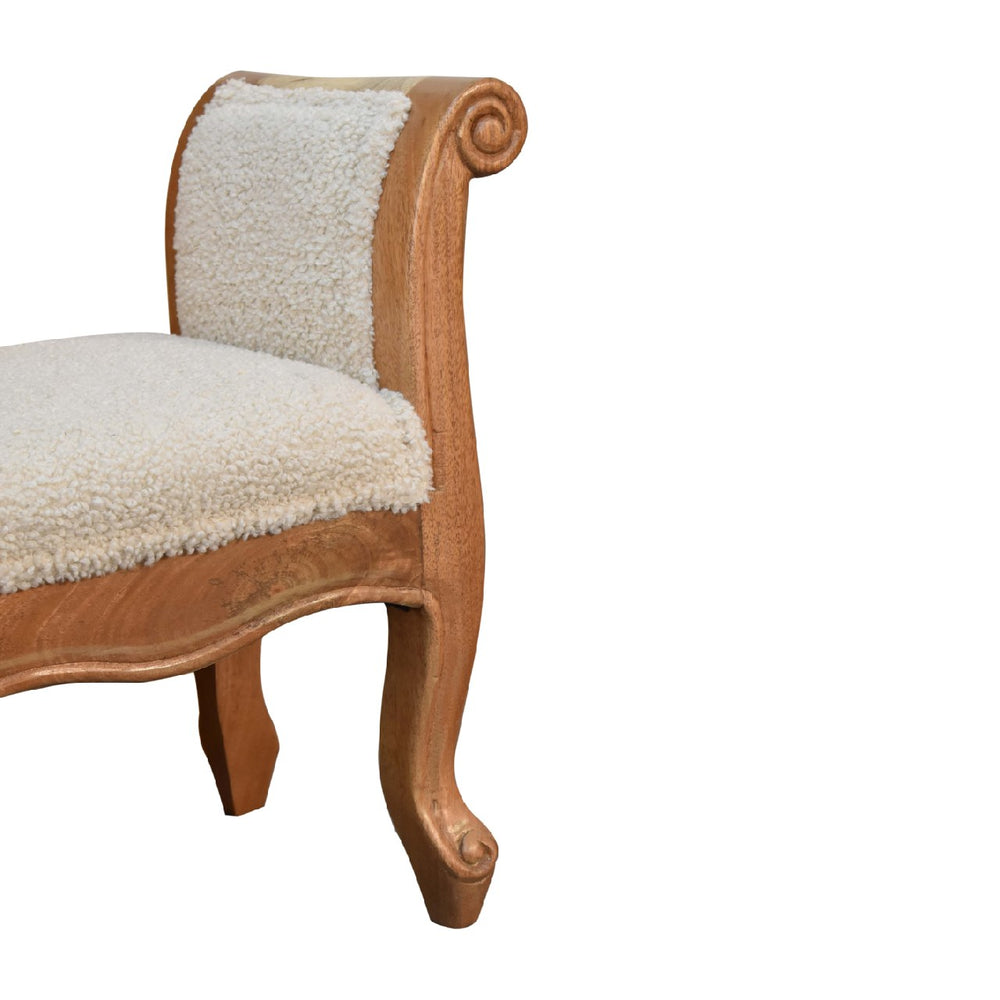 
                      
                        Cream Boucle French Style Bench
                      
                    