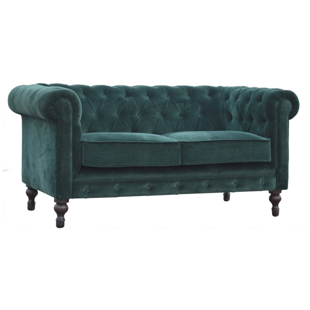 
                      
                        Emerald Green Velvet Chesterfield 2 Seat Sofa
                      
                    