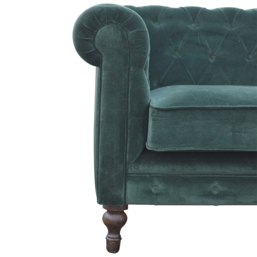 
                      
                        Emerald Green Velvet Chesterfield 2 Seat Sofa
                      
                    