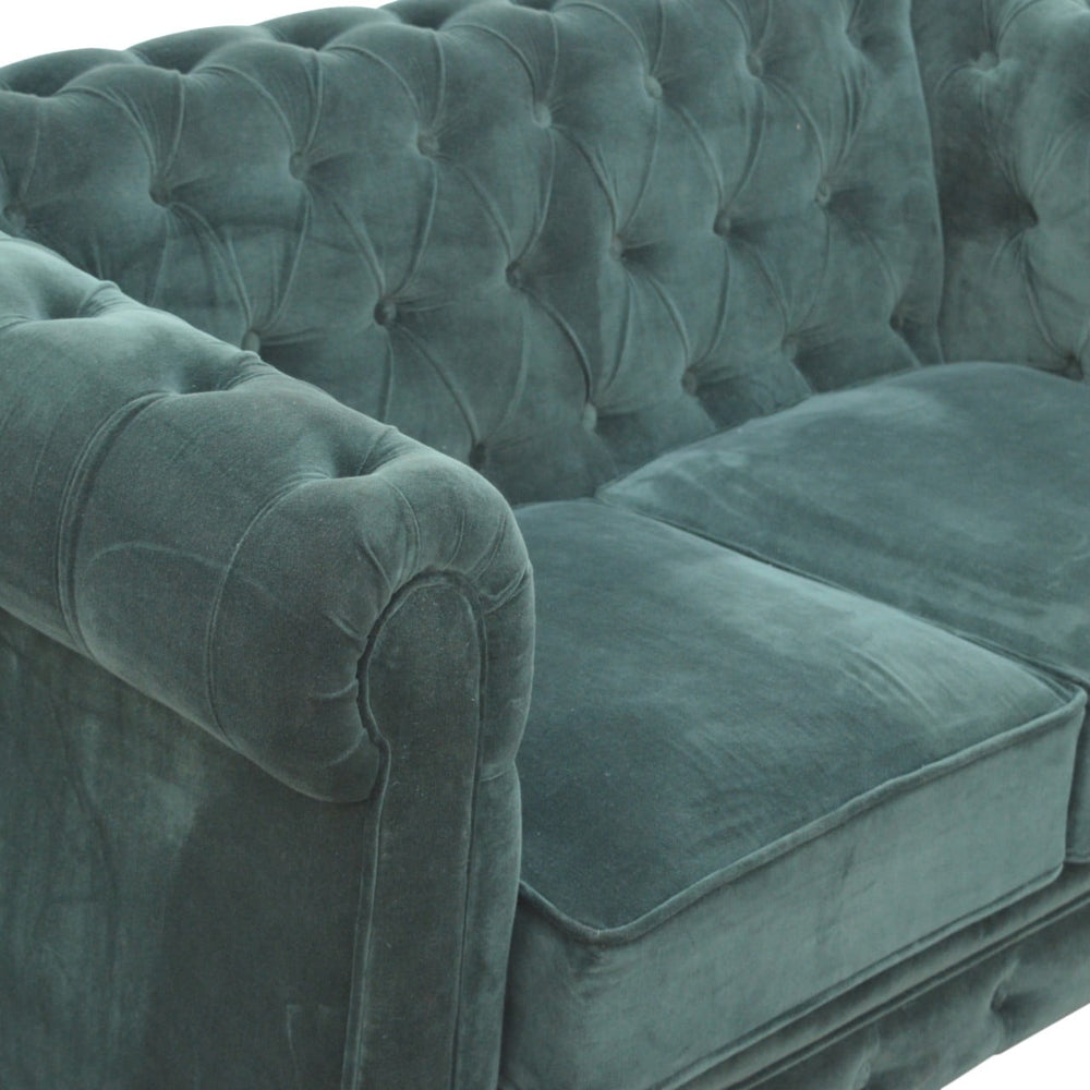 
                      
                        Emerald Green Velvet Chesterfield 2 Seat Sofa
                      
                    