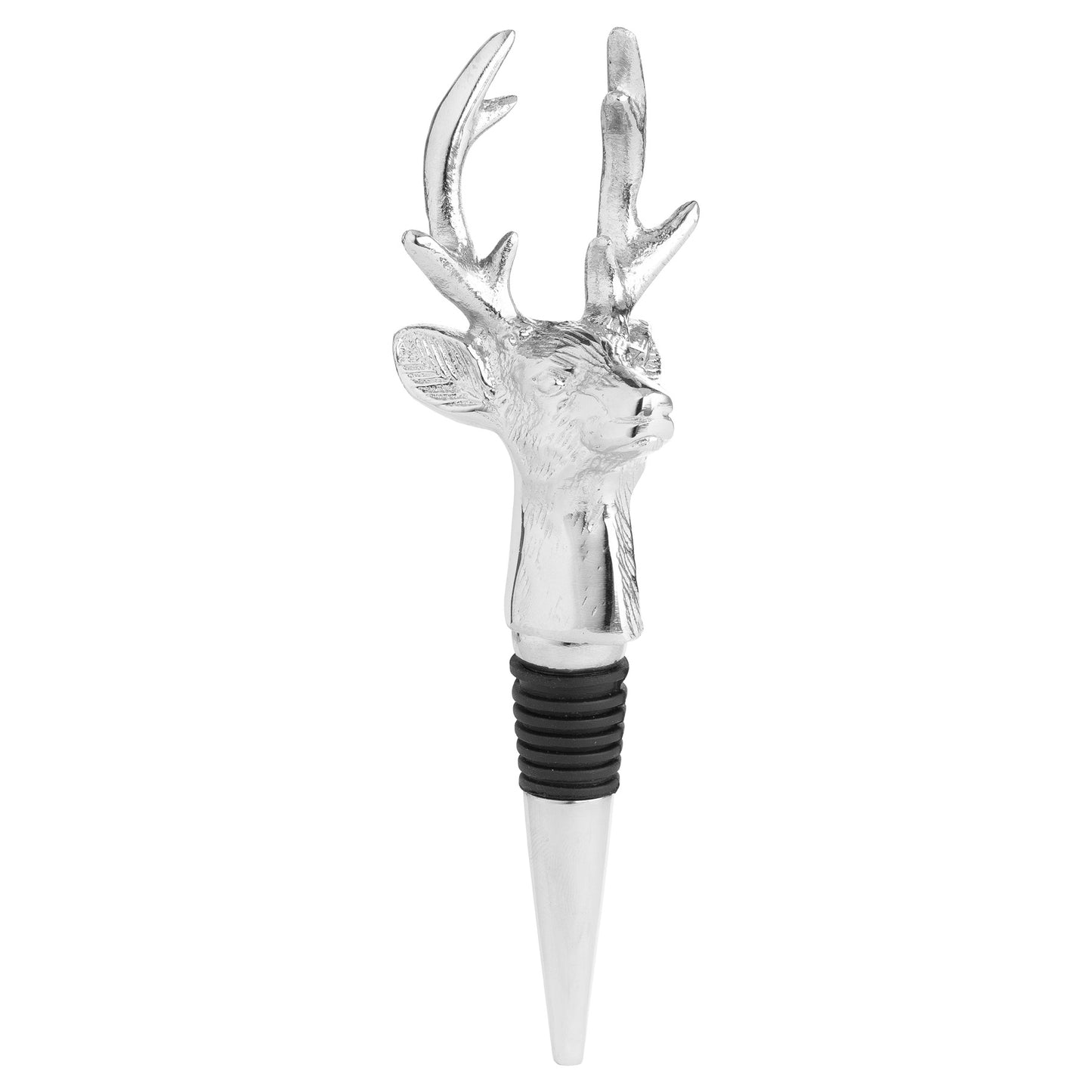 Silver Nickel Reindeer Bottle Stopper