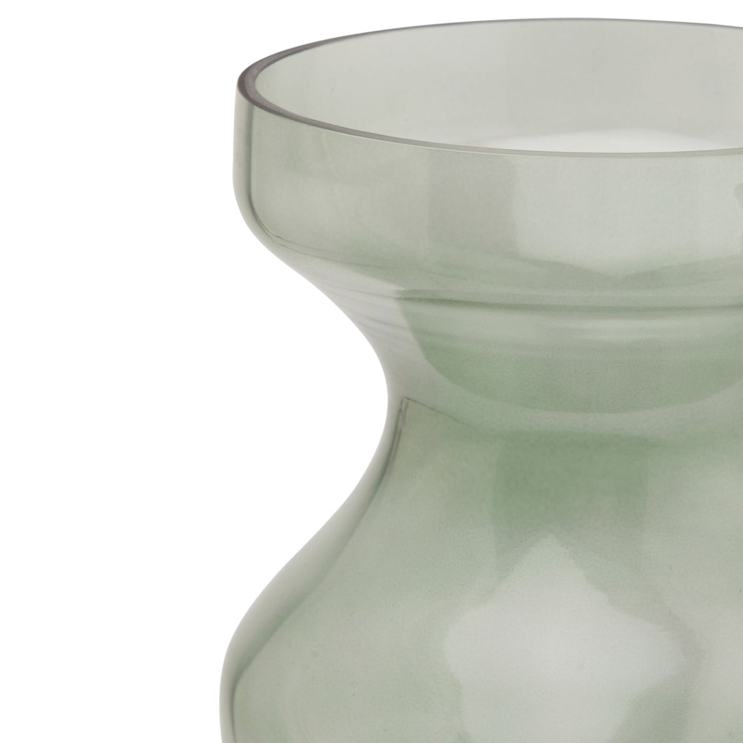 Vase cannelé en verre de sauge fumée