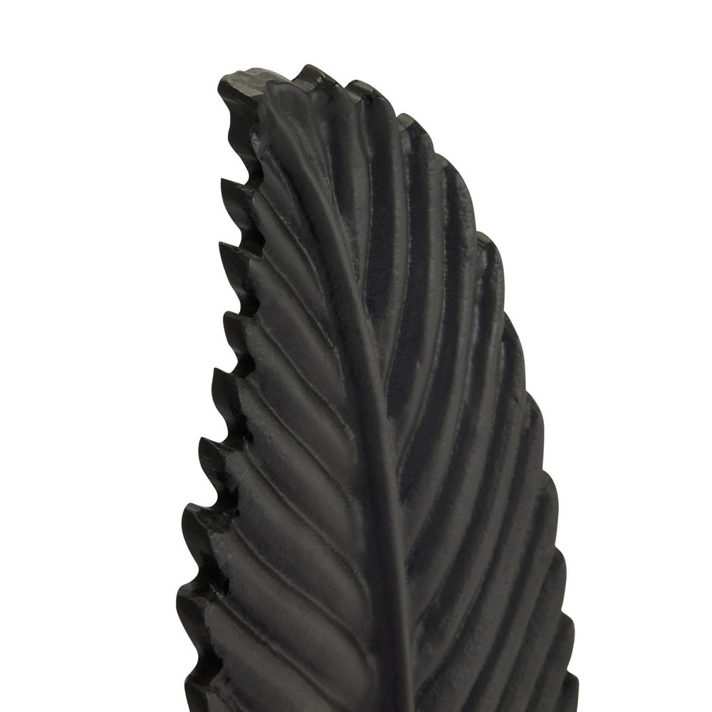 
                      
                        Black Cast Leaf Ornament -
                      
                    