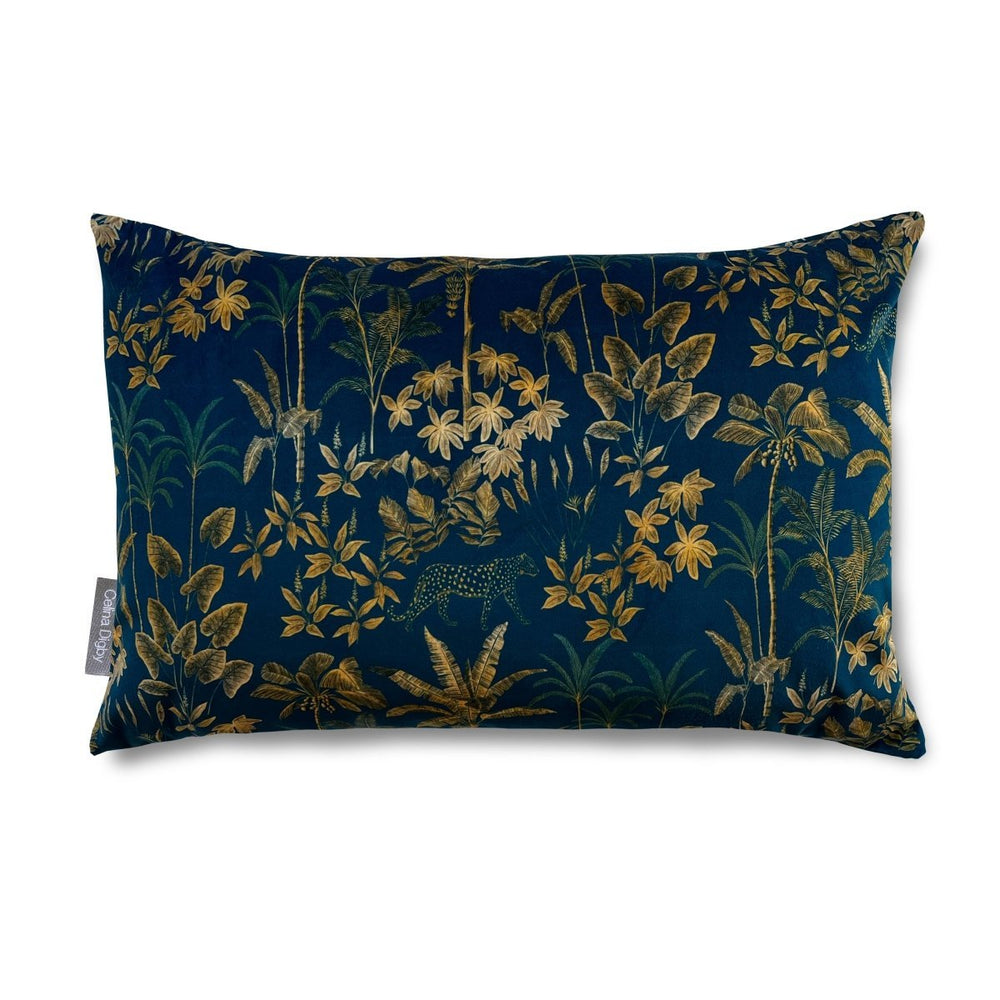 
                      
                        Celina Digby Luxury Soft Velvet Cushion in Rainforest Blue: Designer Elegance for Your Home -
                      
                    