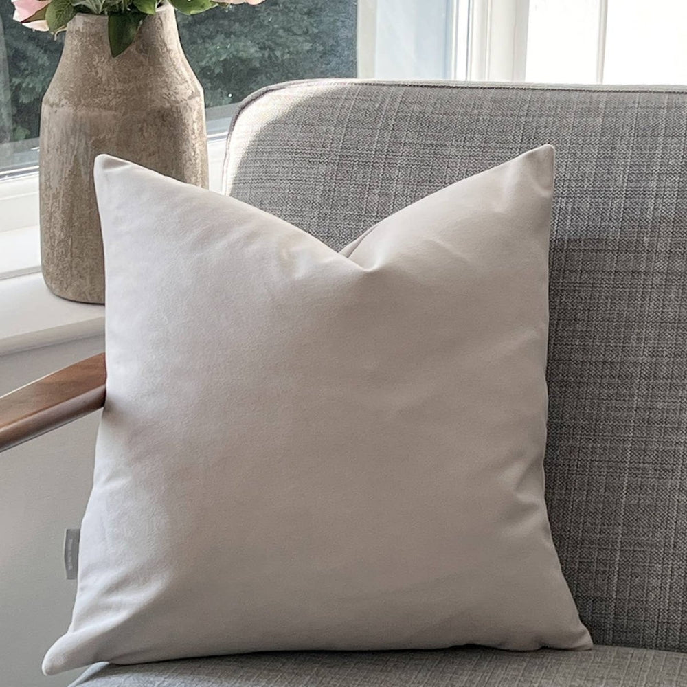 
                      
                        Celina Digby Luxury Super Soft Velvet Cushion in Cream: Unparalleled Comfort in 3 Sizes -
                      
                    