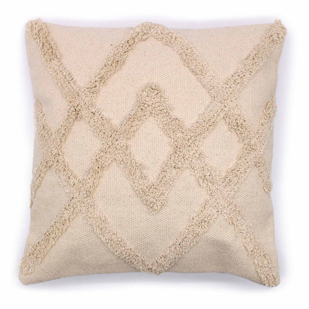 
                      
                        Classic Cushion Cover - Cream Lux Criss-Cross -
                      
                    