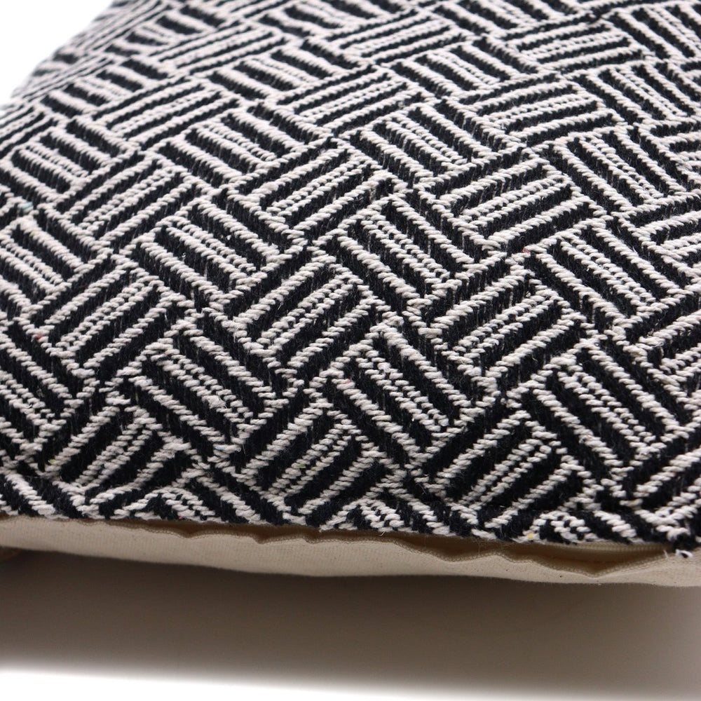 Classic Cushion Cover - Criss-Cross Black -