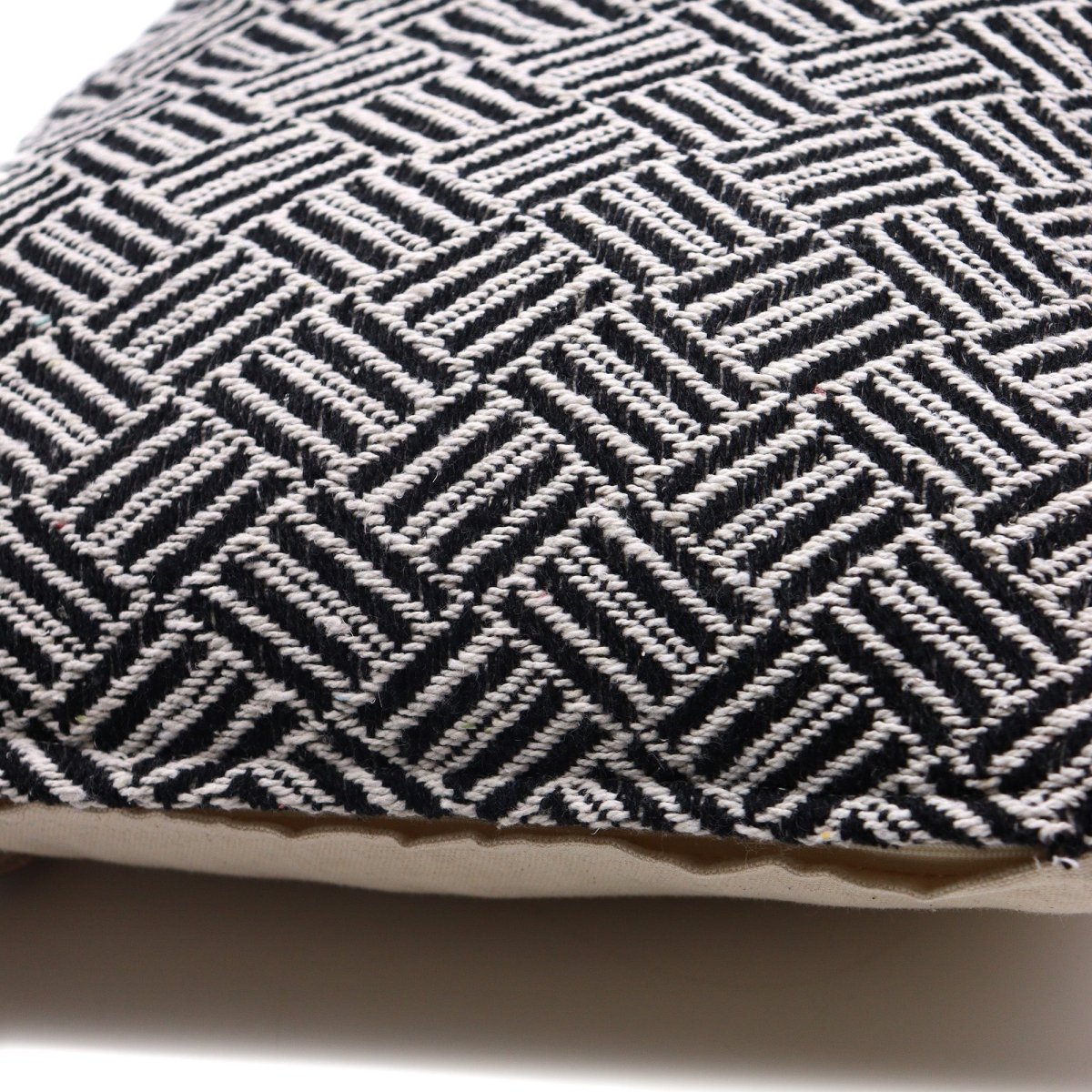 Classic Cushion Cover - Criss-Cross Black -