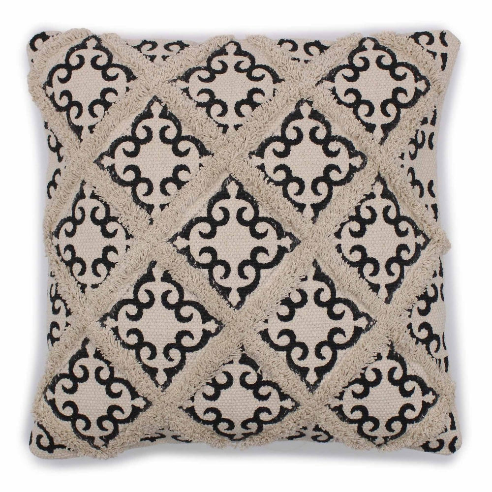 Classic Cushion Cover - Lux Criss-Cross & Print -