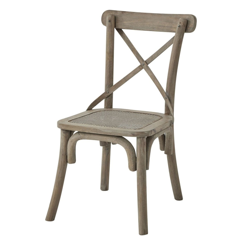 Copgrove Collection Cross Back Chair With Rush Seat - Furniture