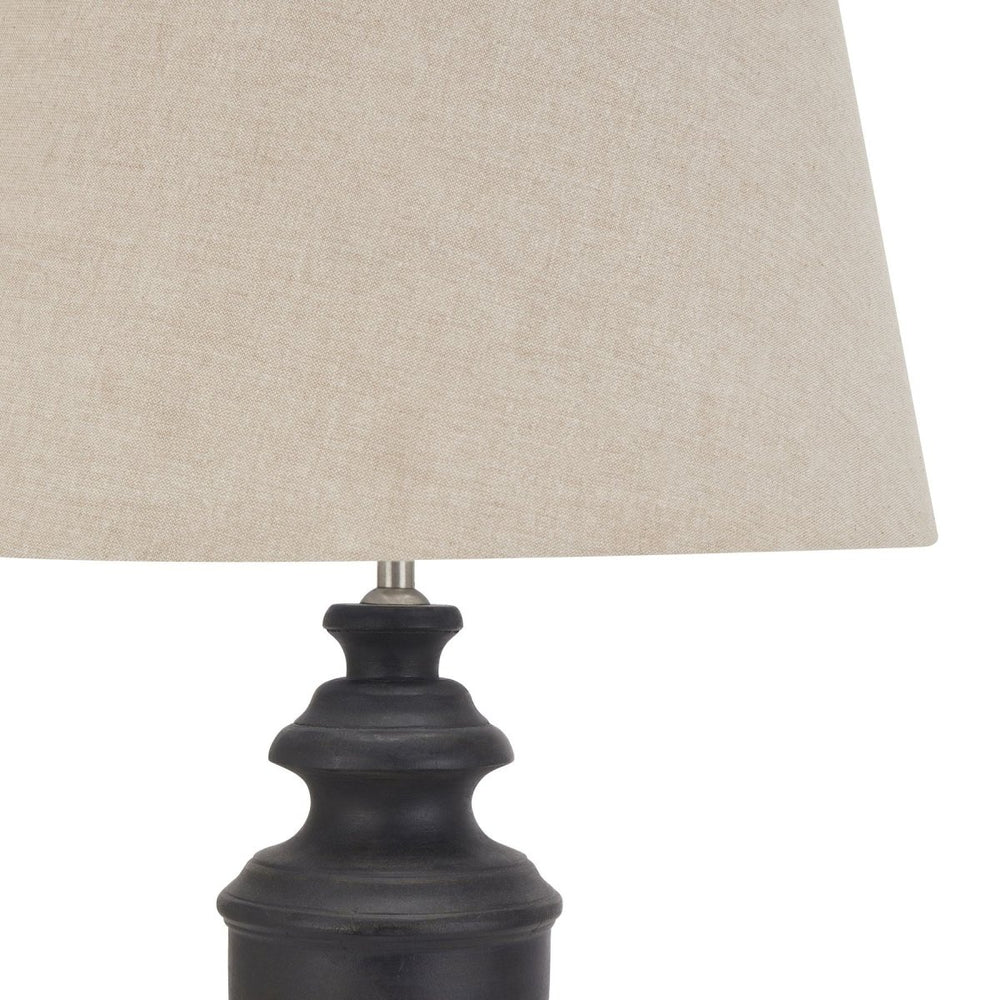 
                      
                        Delaney Collection Grey Urn Lamp With Linen Shade - Lighting
                      
                    