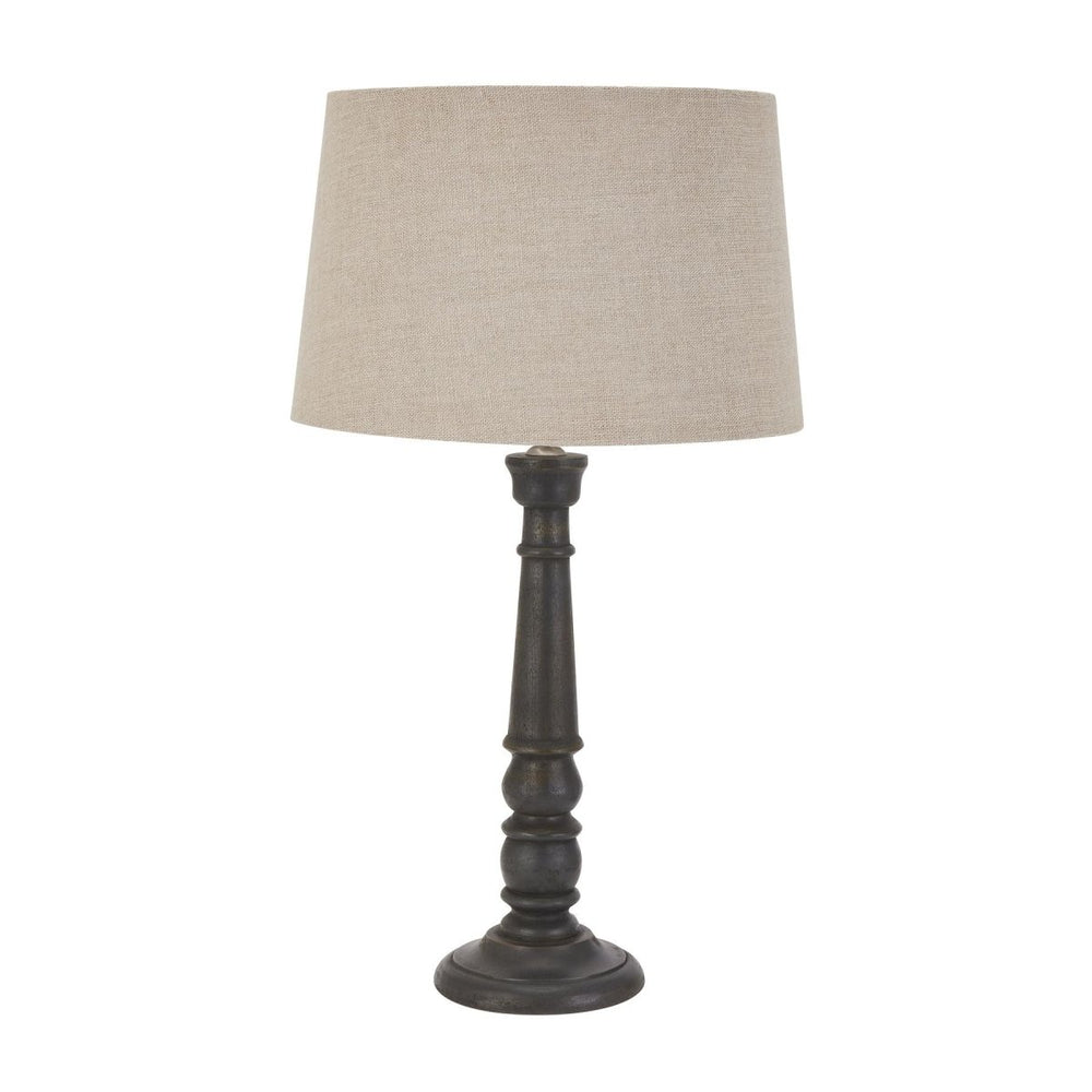 
                      
                        Delaney Grey Bead Candlestick Lamp With Linen Shade - Lighting
                      
                    