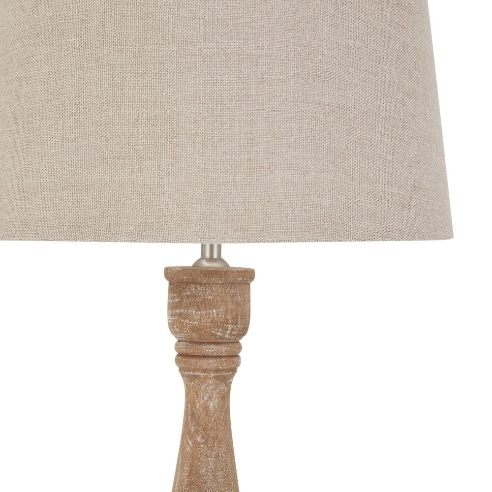 
                      
                        Delaney Natural Wash Candlestick Lamp With Linen Shade - Lighting
                      
                    