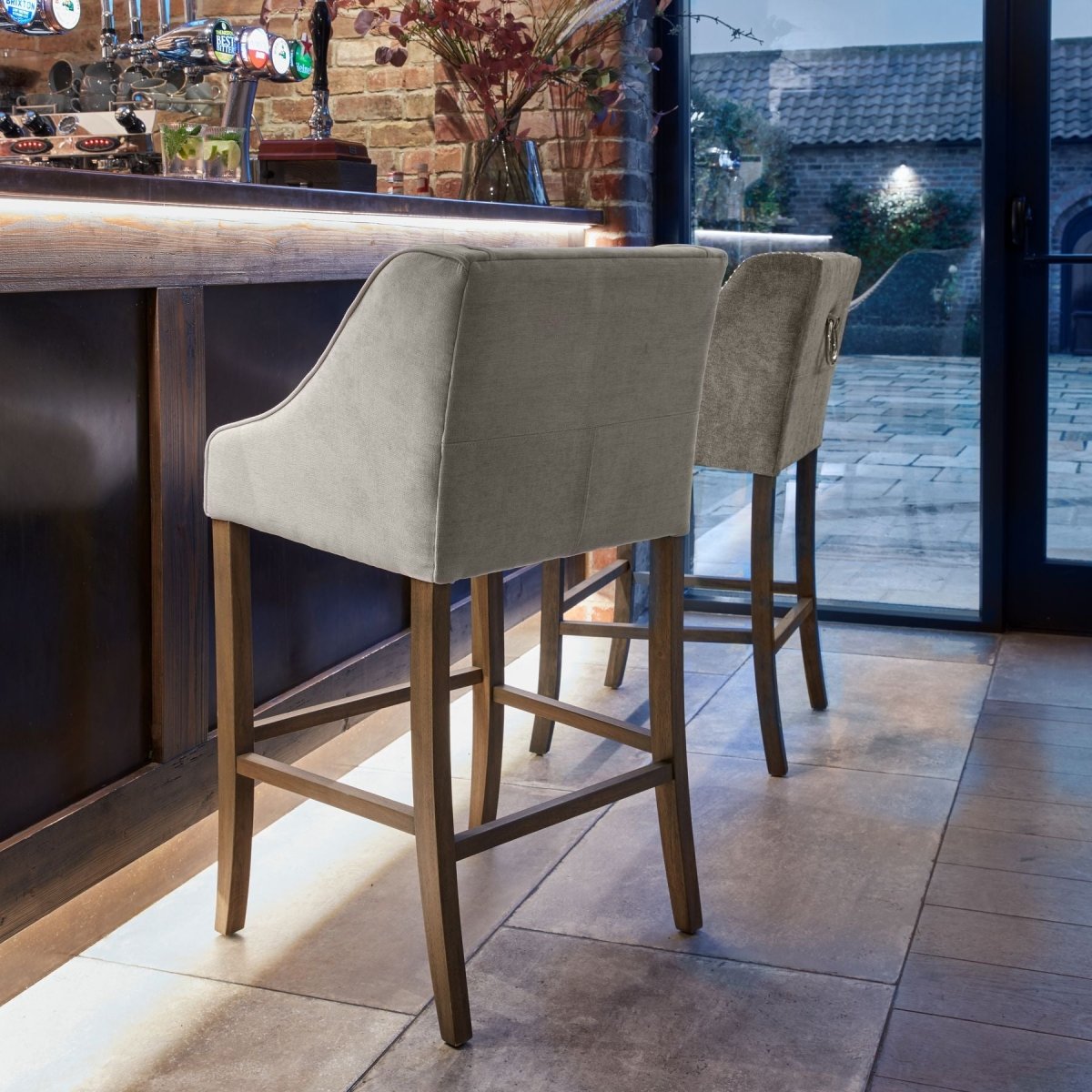 Epsom Grey Barstool - Furniture