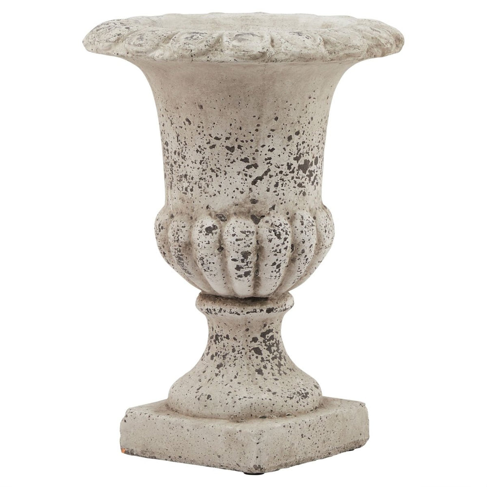 Fluted Stone Ceramic Urn - Home Accents