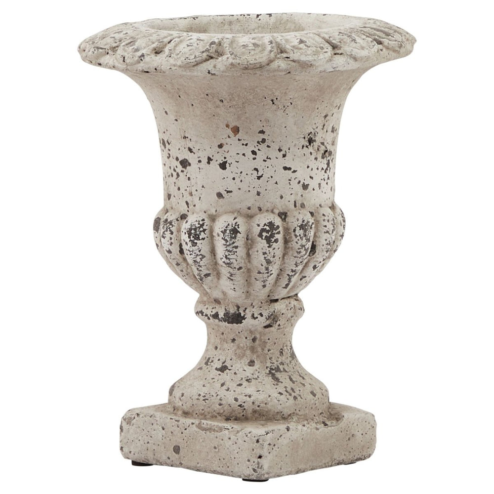 
                      
                        Fluted Stone Ceramic Urn - Large -
                      
                    