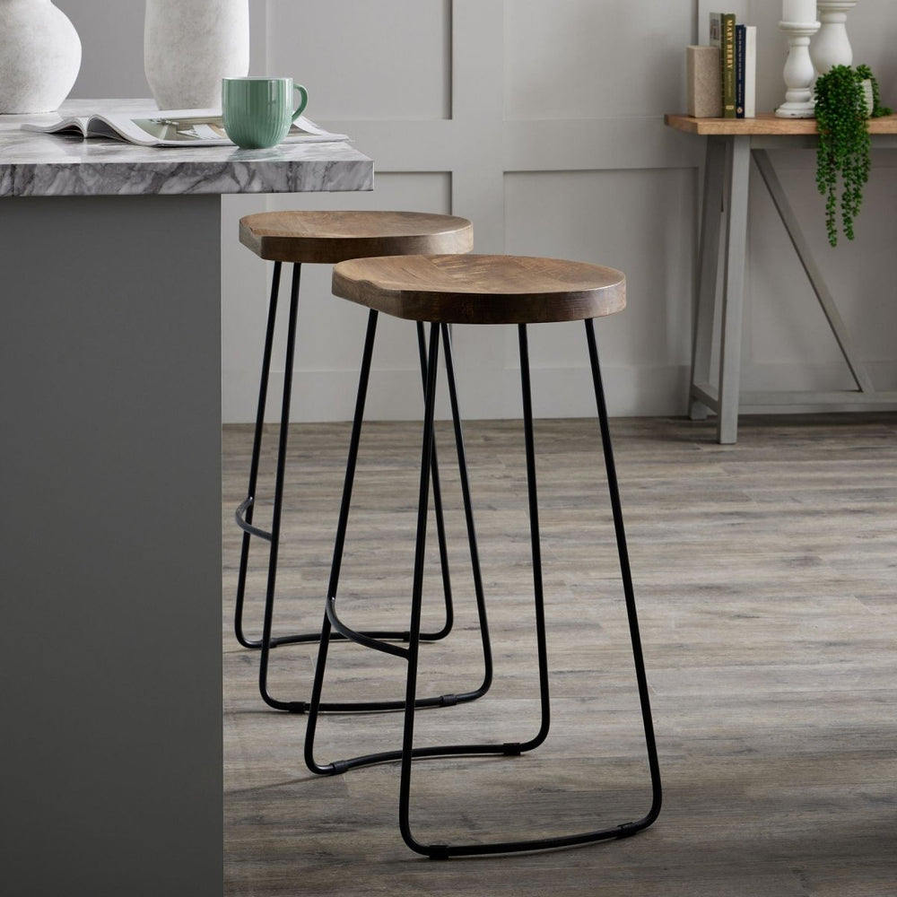 
                      
                        Franklin Hardwood Shaped Barstool - Furniture
                      
                    