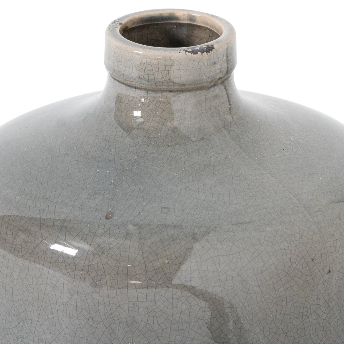 Garda Grey Glazed Chive Vase - Home Accents