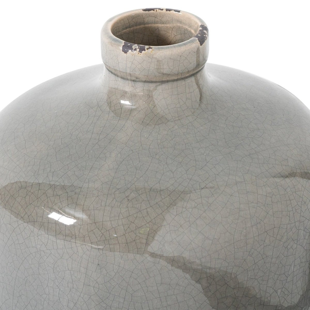 Garda Grey Glazed Eve Vase - Home Accents