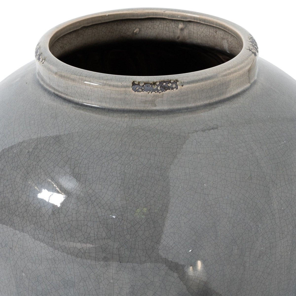 Garda Grey Glazed Juniper Vase - Home Accents