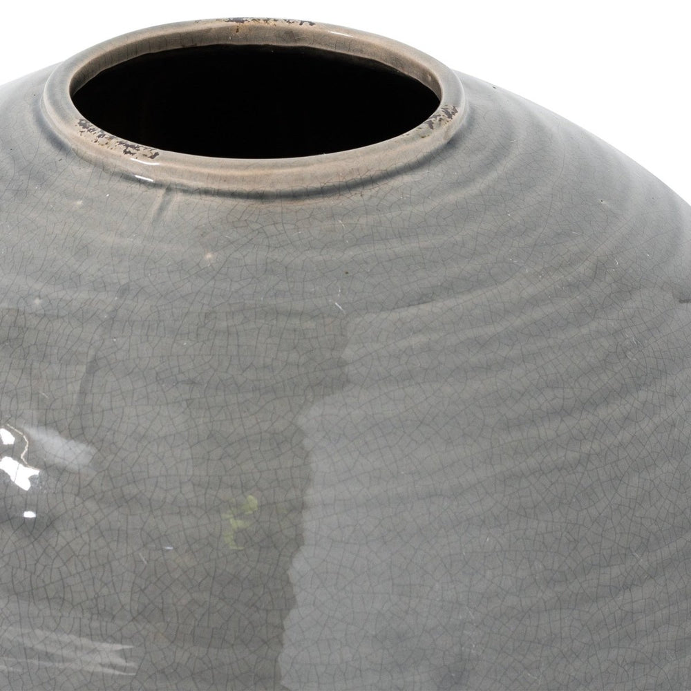 Garda Grey Glazed Regola Vase - Home Accents