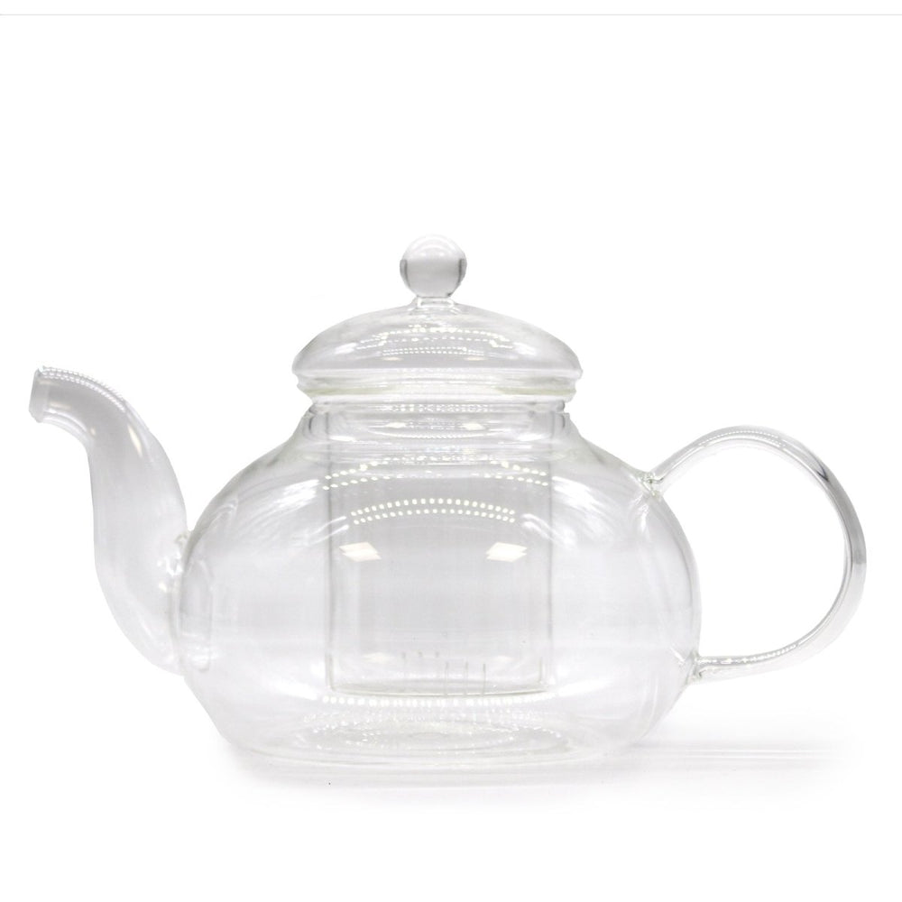 Glass Infuser Teapot - Round Pearl - 800ml - Teapots