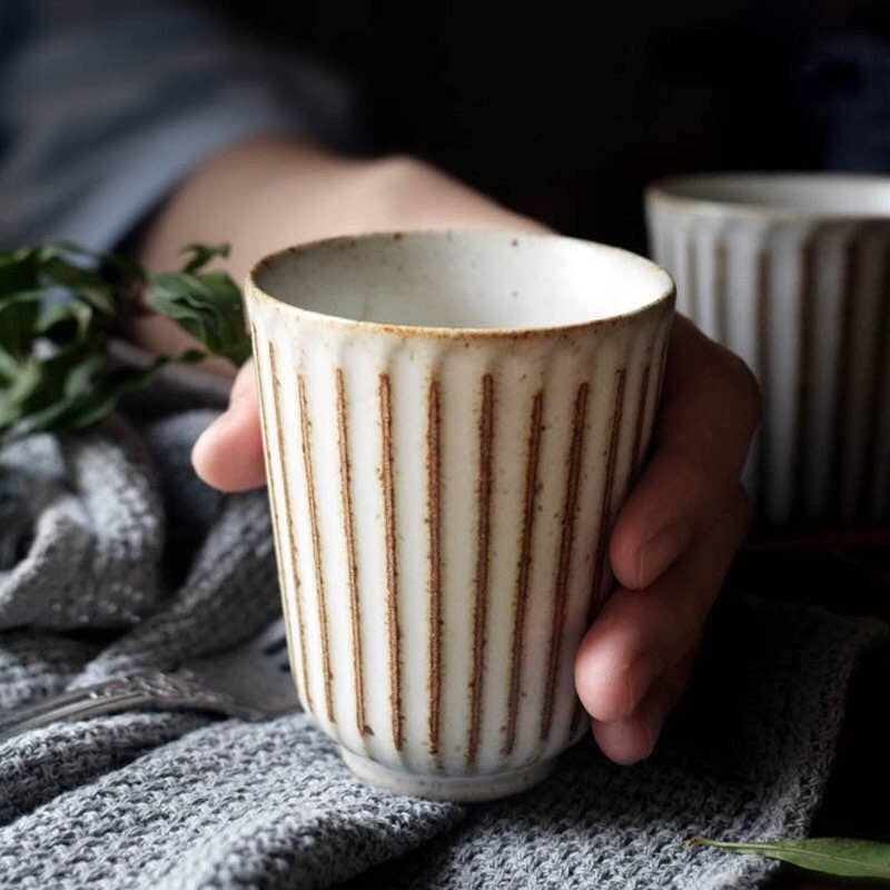 Gohobi Tranquility: Ceramic Japanese Style Teacup in Stoneware -