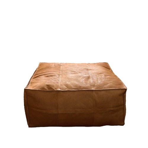 Handmade Furniture | Cowhide Leather Ottoman Table – Unstuffed: Moroccan Elegance for Your Living Space -