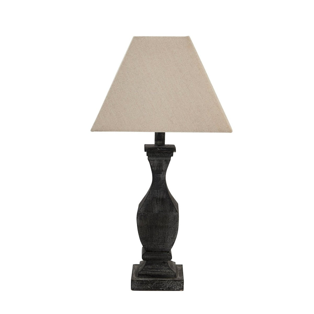 Incia Fluted Wooden Table Lamp - Lighting