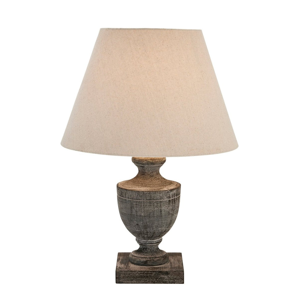 
                      
                        Incia Urn Wooden Table Lamp -
                      
                    