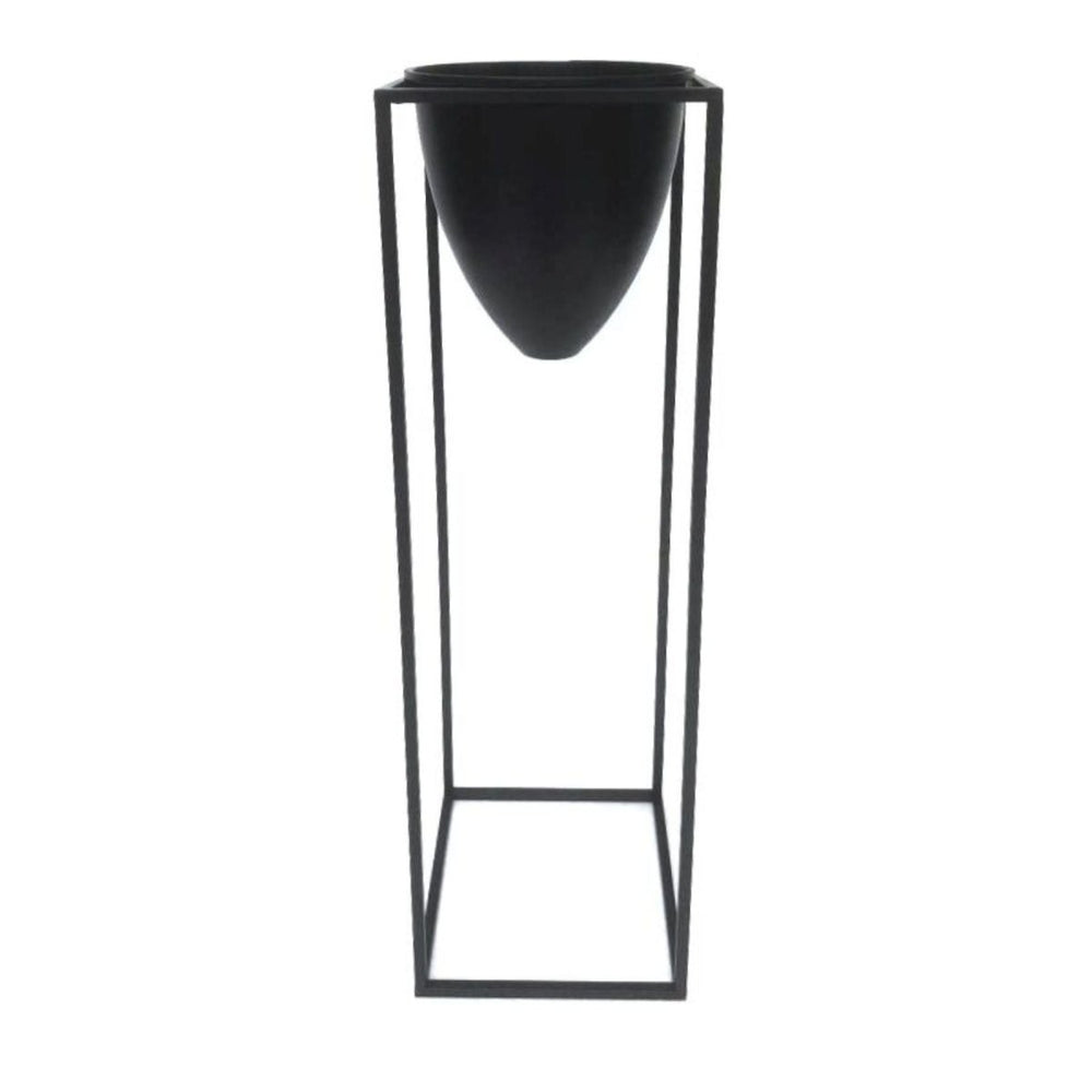 
                      
                        Large Matt Black Bullet Planter On Black Frame -
                      
                    