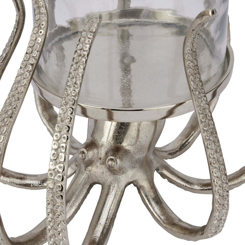 
                      
                        Large Silver Octopus Candle Hurricane Lantern -
                      
                    