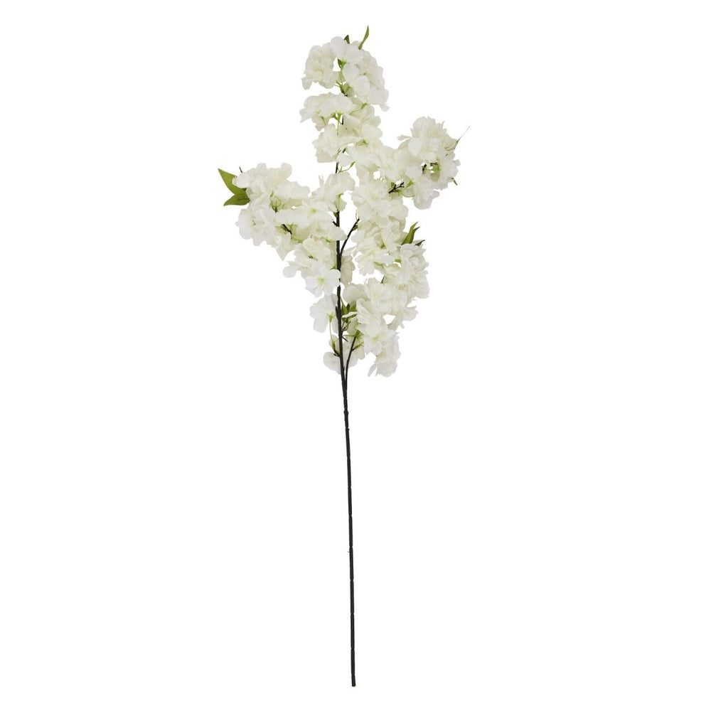 Large White Full Cherry Blossom Stem - Home Accents