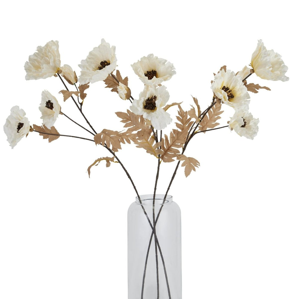 Large White Poppy Stem -