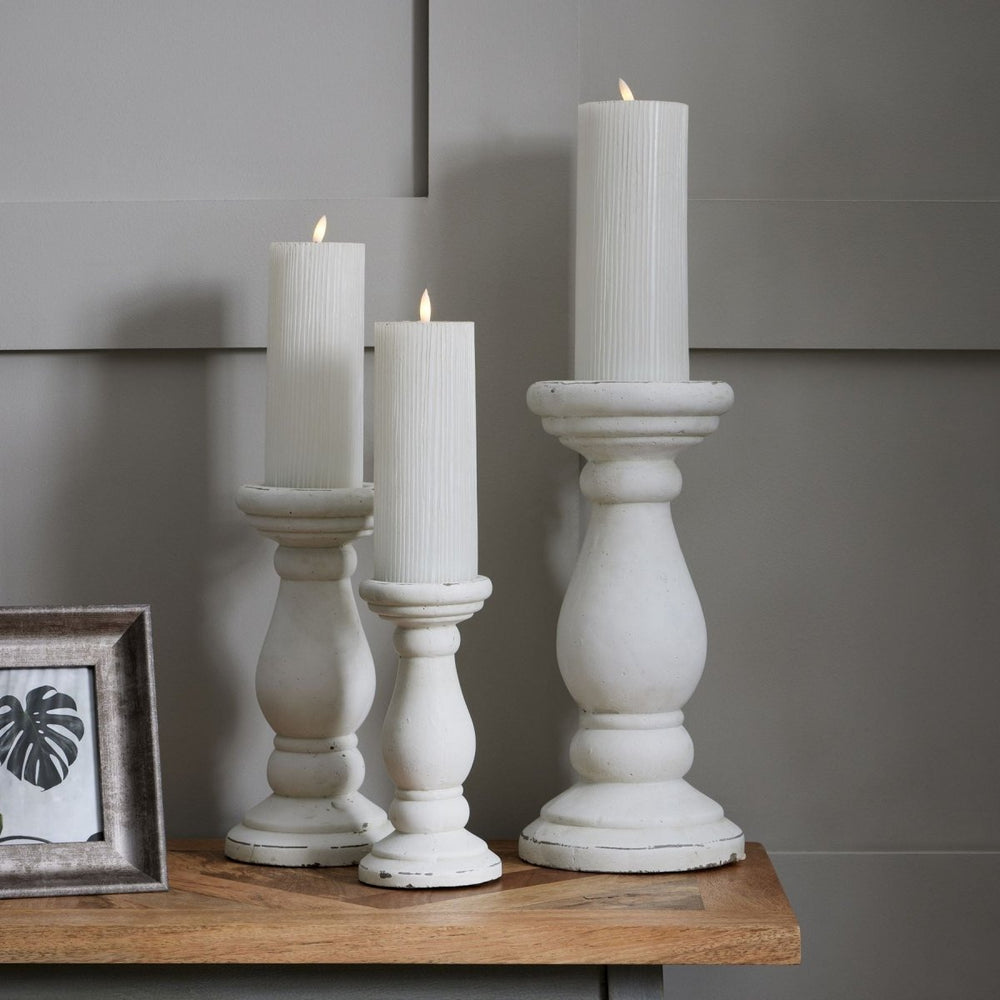 
                      
                        Matt White Ceramic Candle Holder - Home Accents
                      
                    