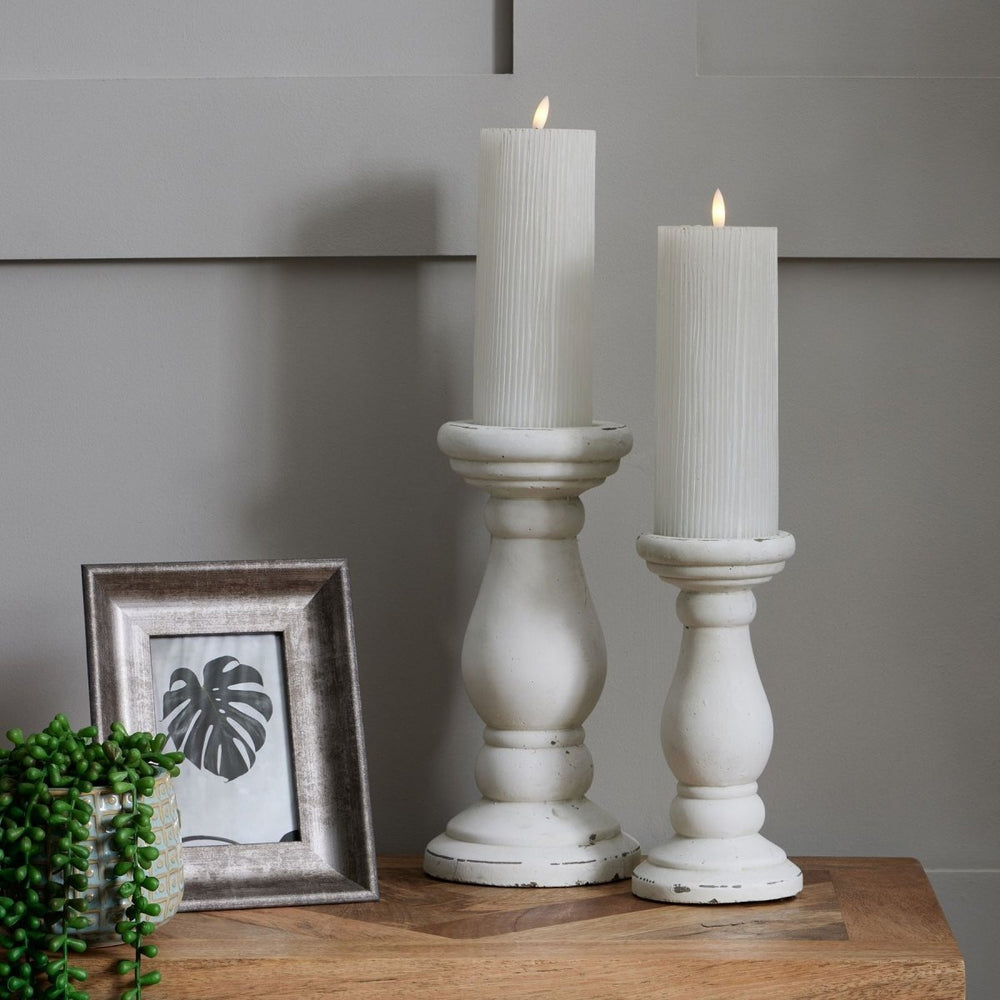 
                      
                        Matt White Ceramic Candle Holder - Home Accents
                      
                    