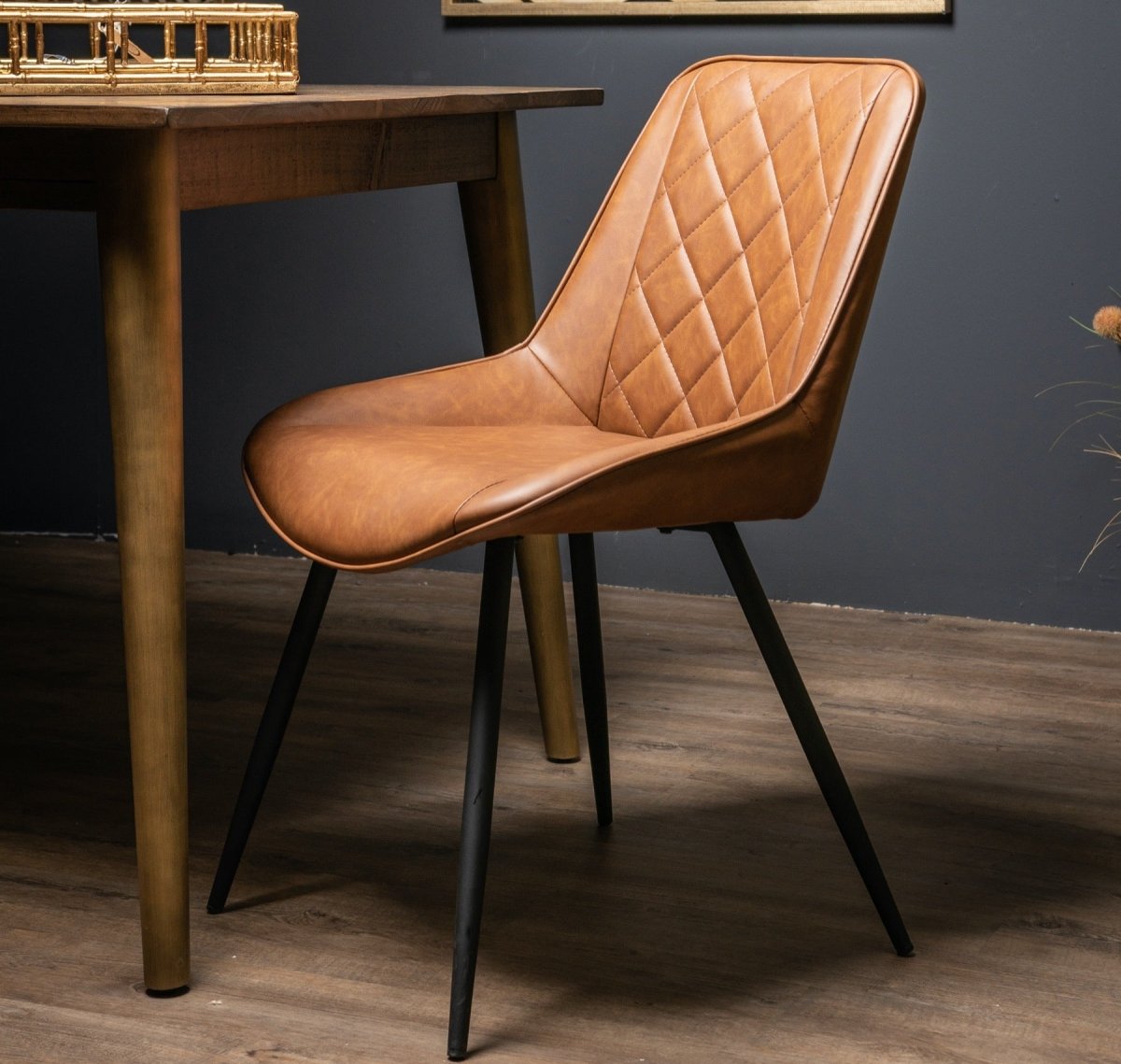 Oslo Tan Dining Chair - Furniture