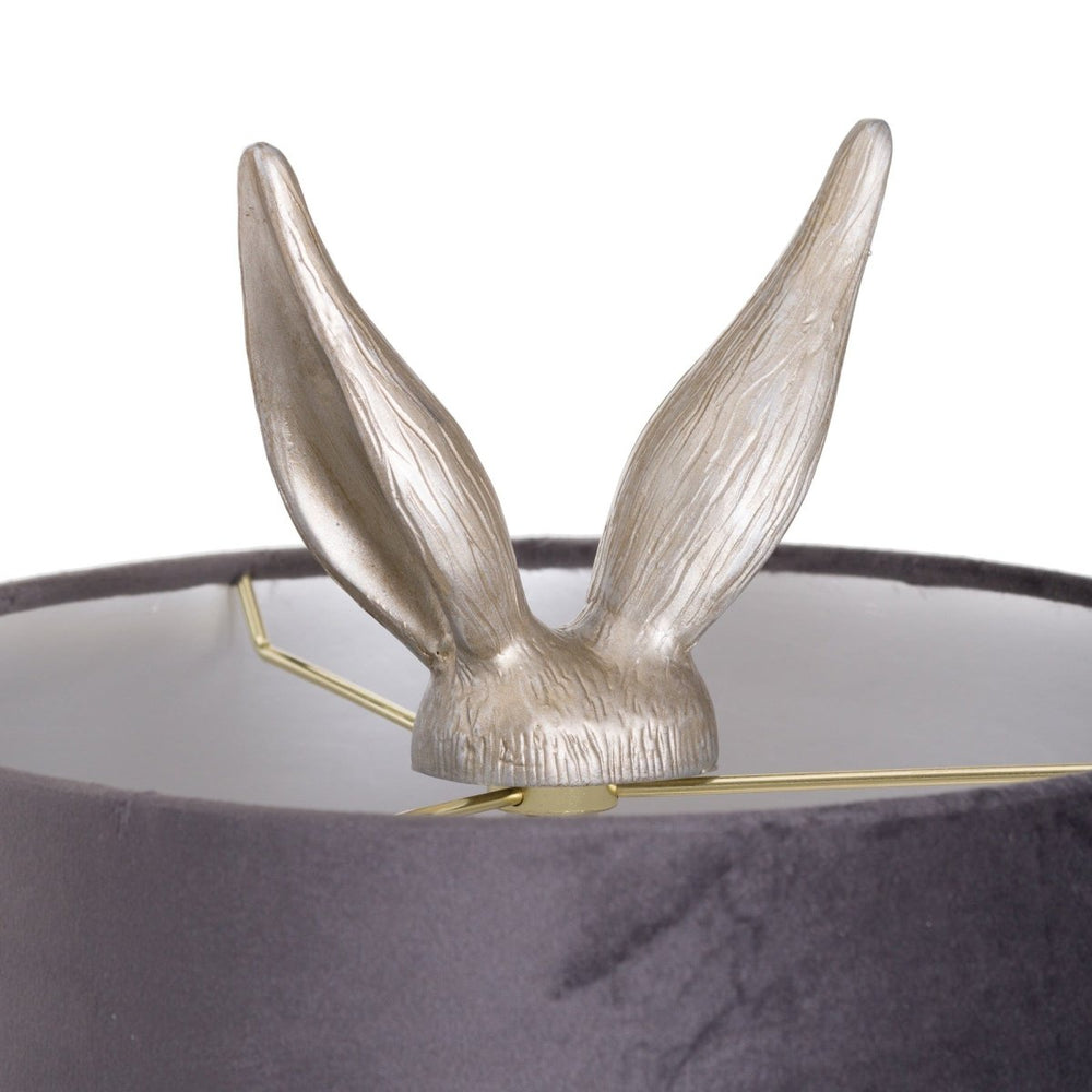 
                      
                        Silver Hare Table Lamp With Grey Velvet Shade - Lighting
                      
                    