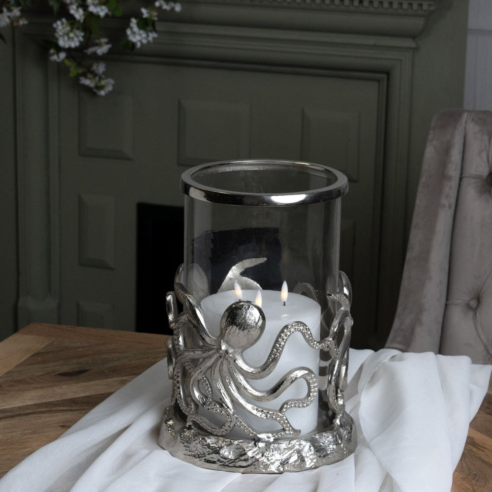 
                      
                        Silver Octopus Candle Hurricane Lantern - Home Accents
                      
                    