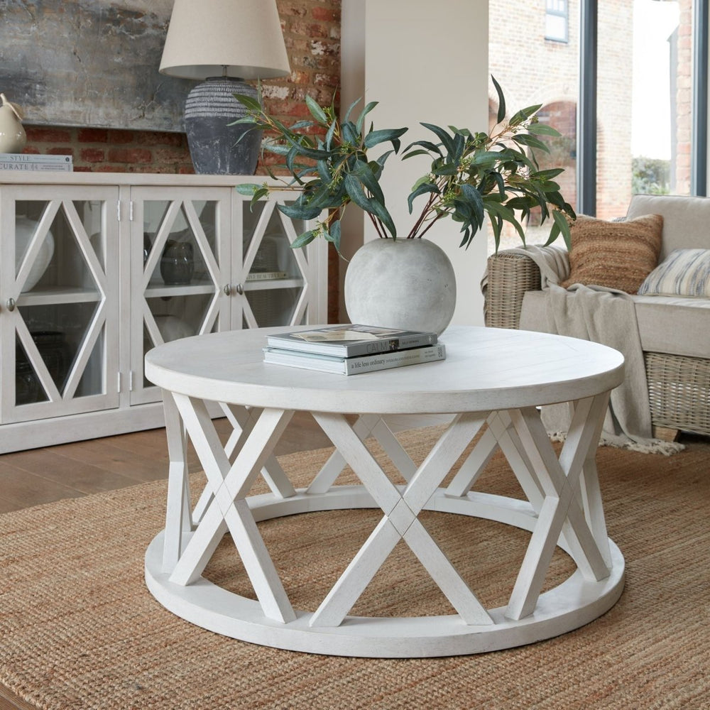 
                      
                        Stamford Plank Collection Round Coffee Table -
                      
                    