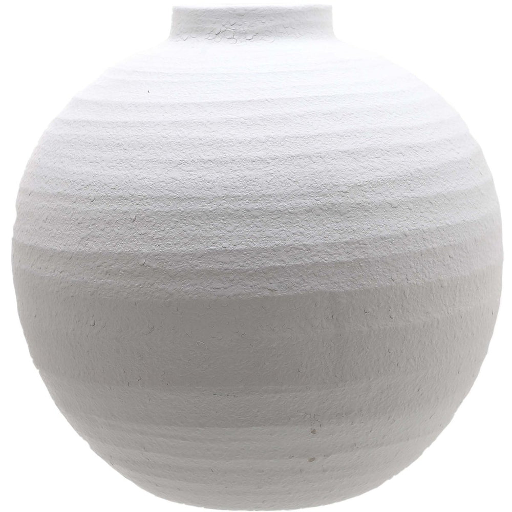 Tiber Large Matt White Ceramic Vase -