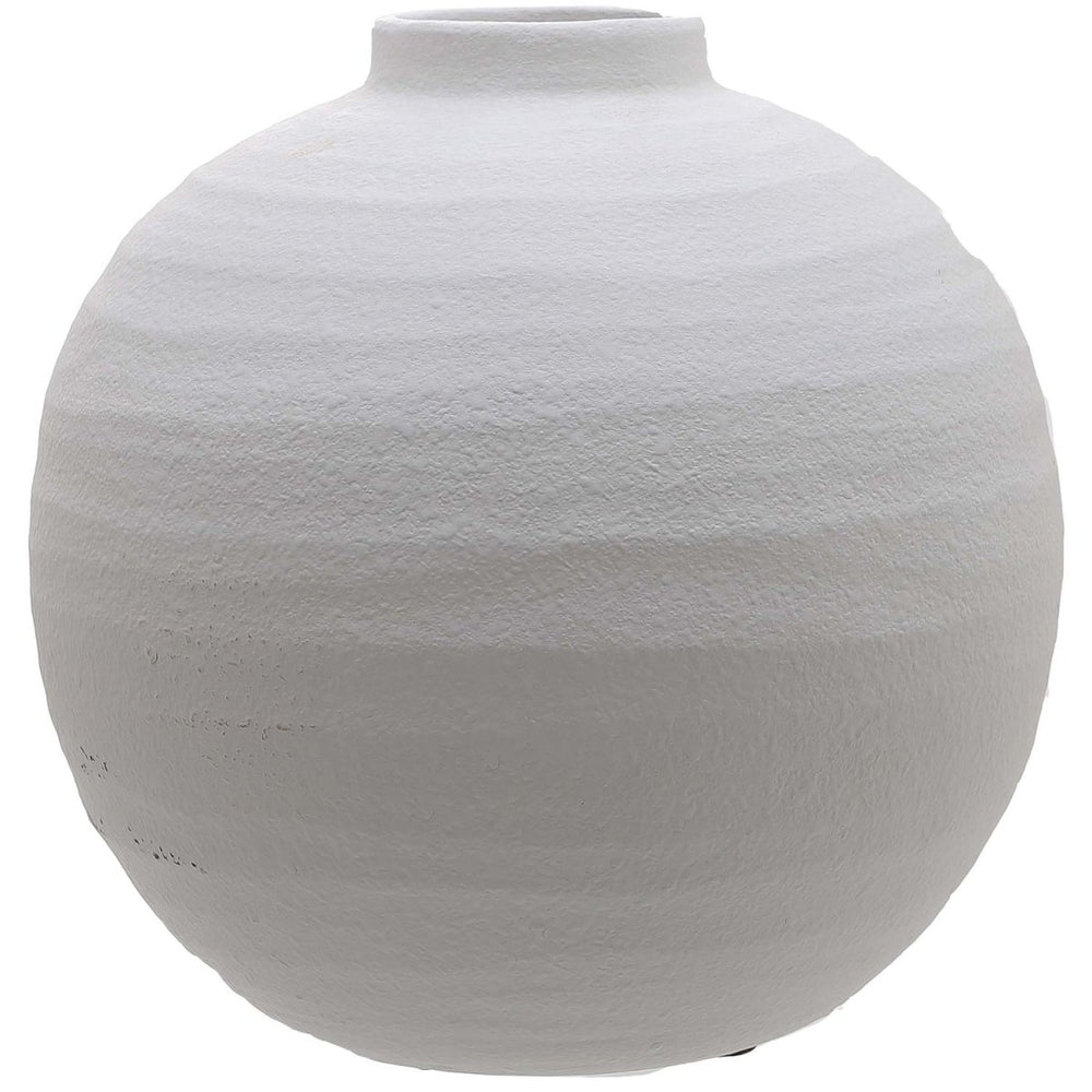 Tiber Matt White Ceramic Vase -