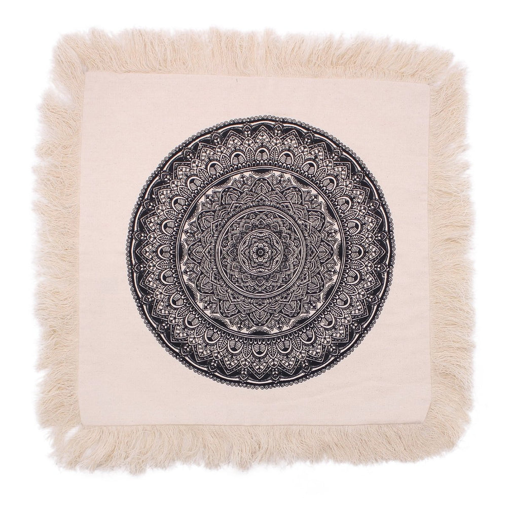 
                      
                        Traditional Mandala Cushion Cover - Black -
                      
                    