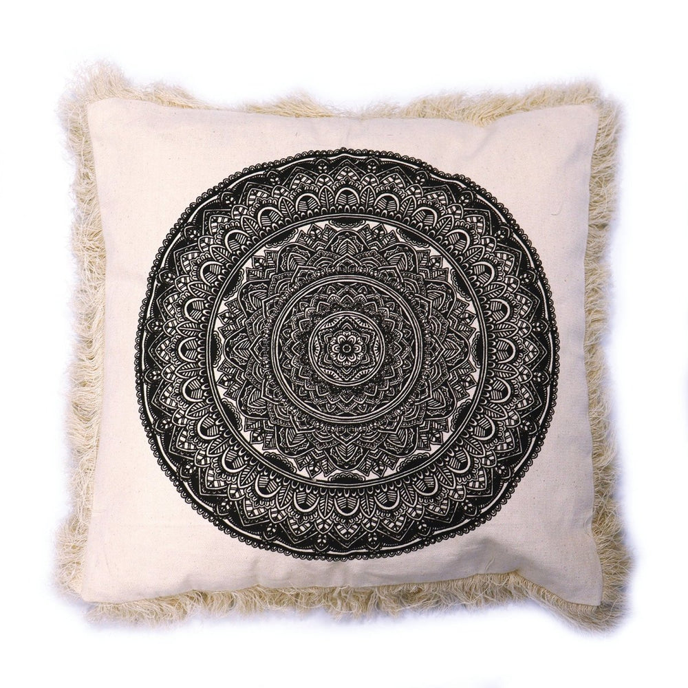 
                      
                        Traditional Mandala Cushion Cover - Black -
                      
                    