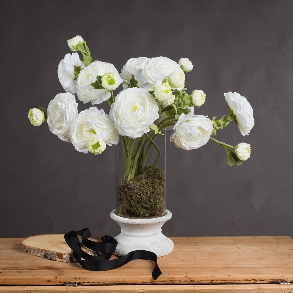 White Ranunculus Spray -