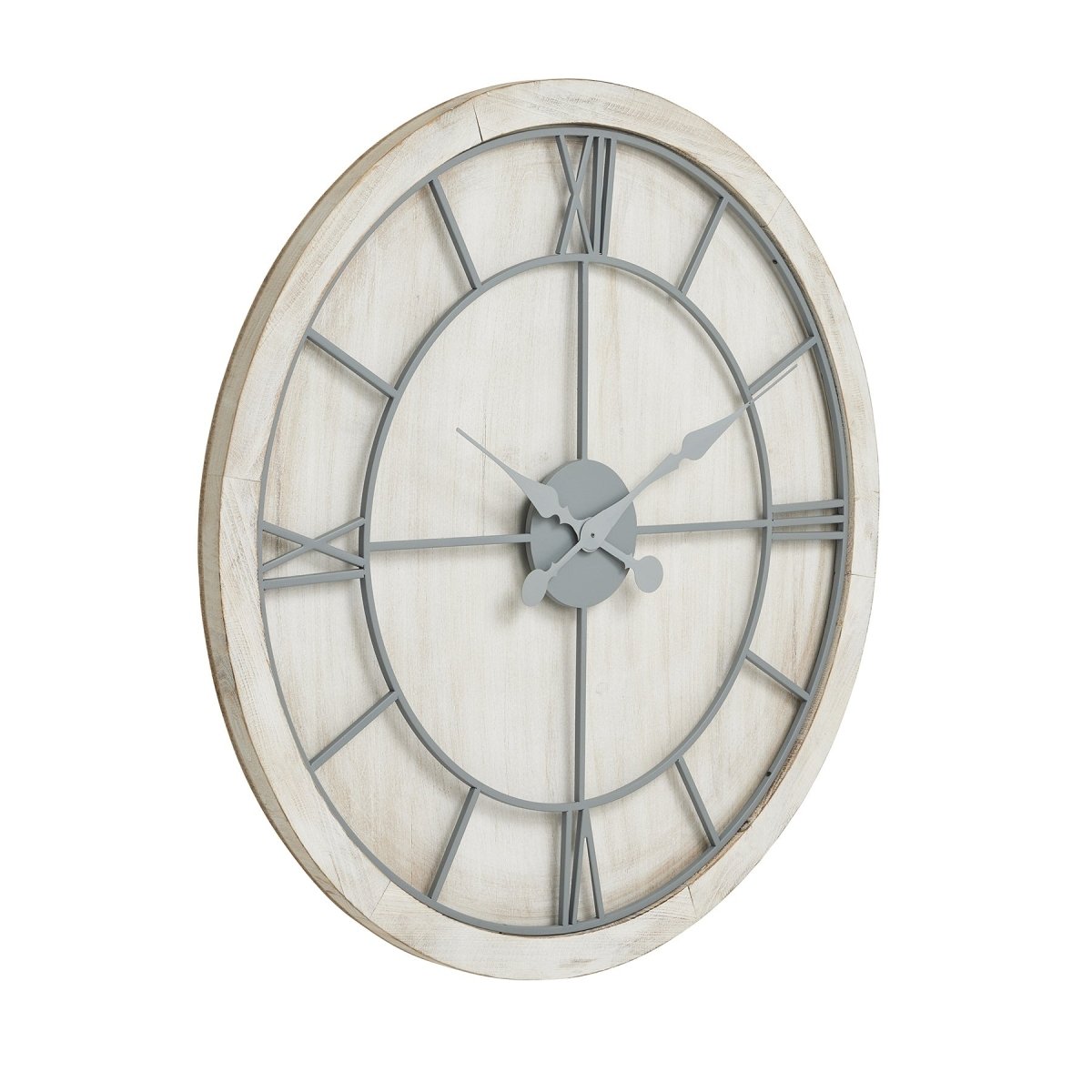 Williston White Large Wall Clock -