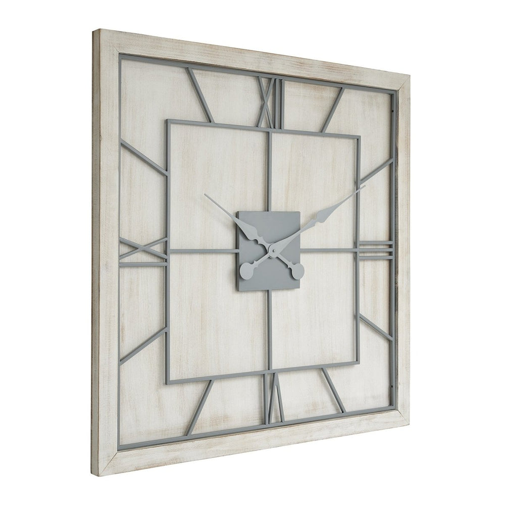 
                      
                        Williston White Square Large Wall Clock -
                      
                    